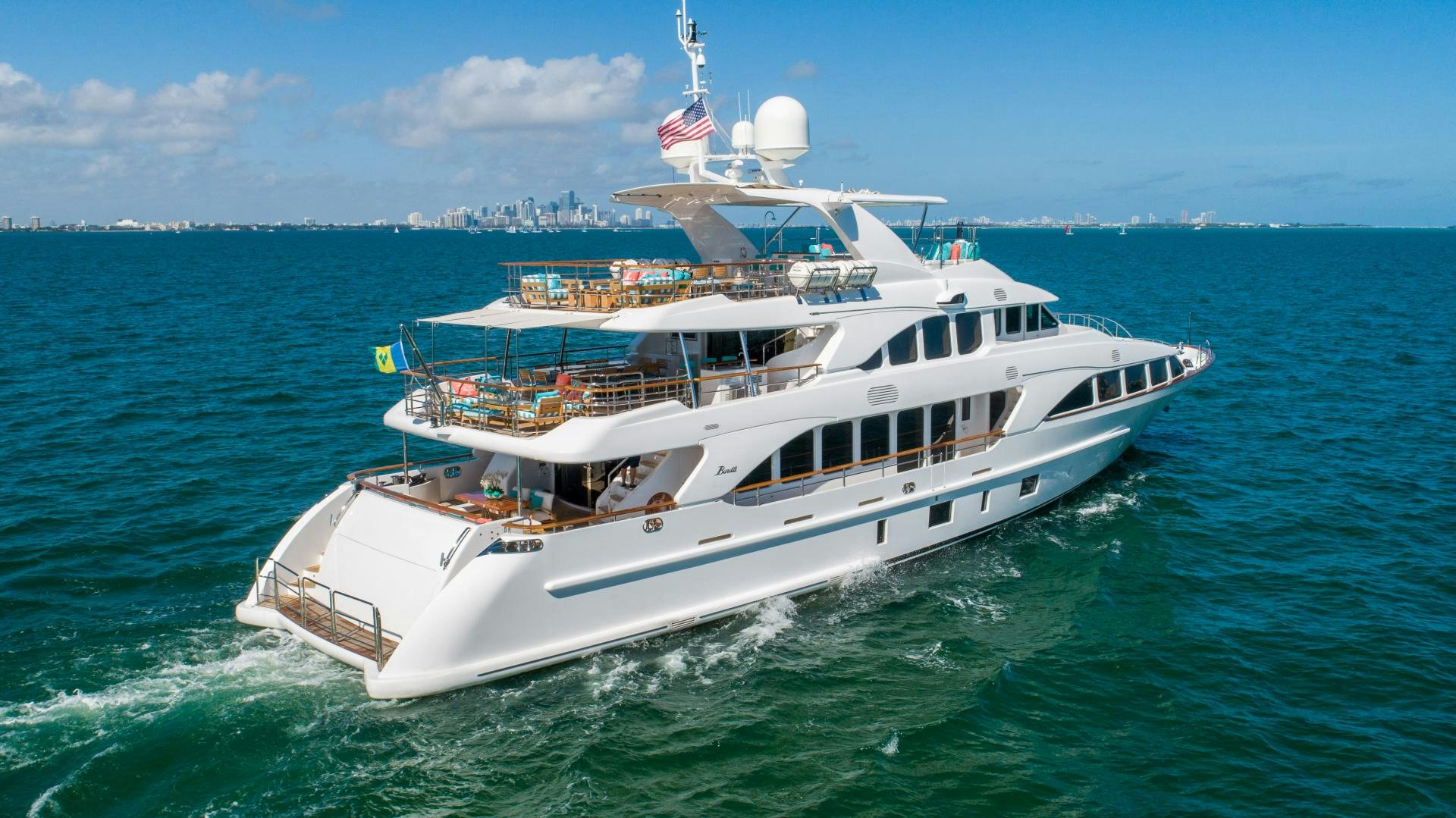 a large white boat in the water aboard No Name Yacht for Sale