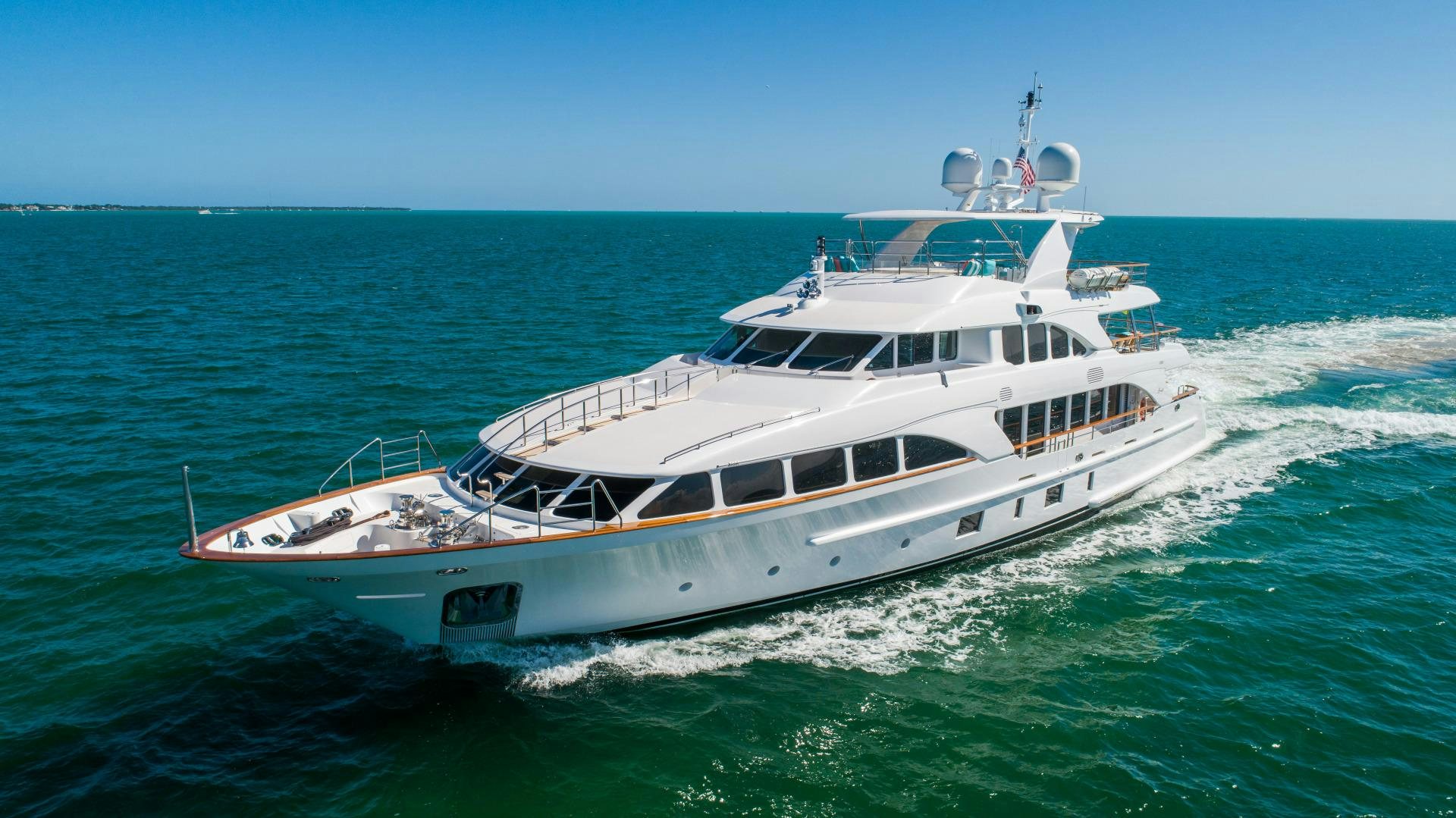 a large white boat in the water aboard No Name Yacht for Sale