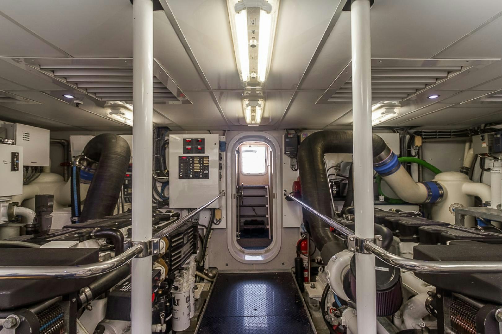 a room with pipes and tubes aboard LIQUIDITY Yacht for Sale