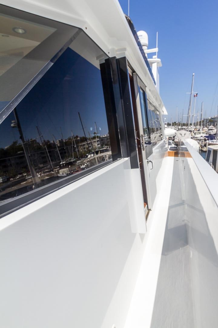 a train on the railway tracks aboard LIQUIDITY Yacht for Sale