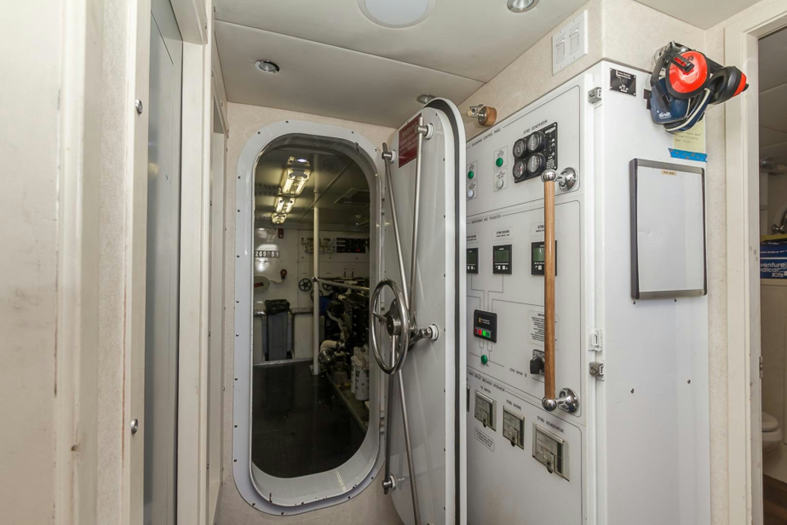 a machine with wires aboard LIQUIDITY Yacht for Sale