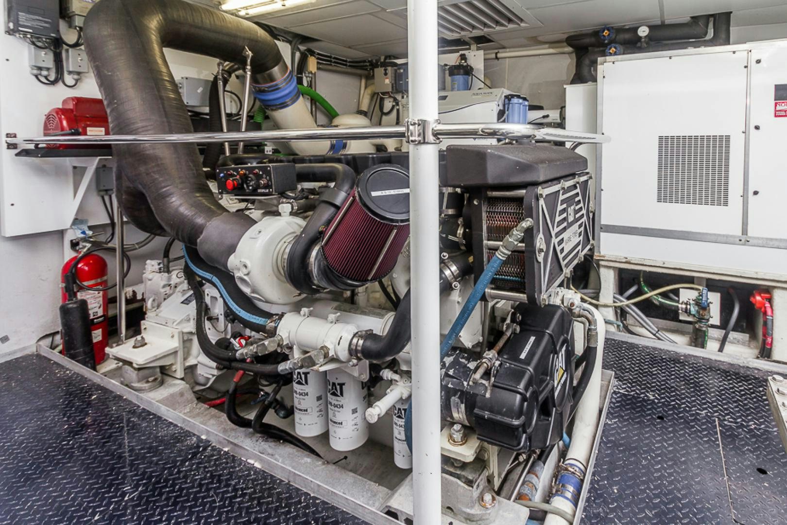 a machine with pipes aboard LIQUIDITY Yacht for Sale