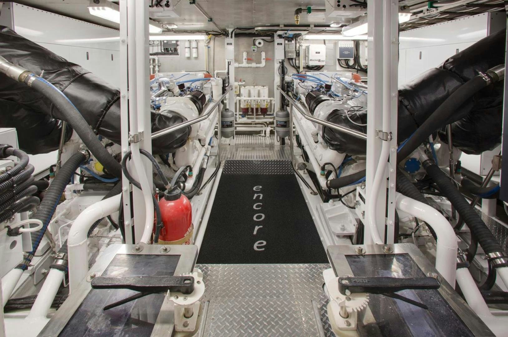 a room with machinery aboard ENCORE Yacht for Sale