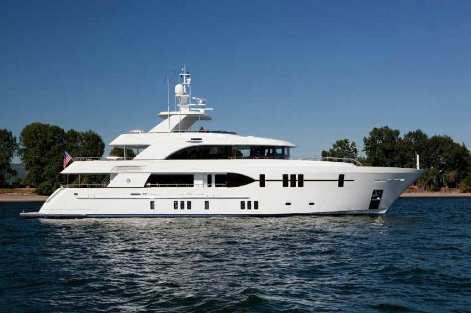 a large white boat aboard DREAM WEAVER Yacht for Sale