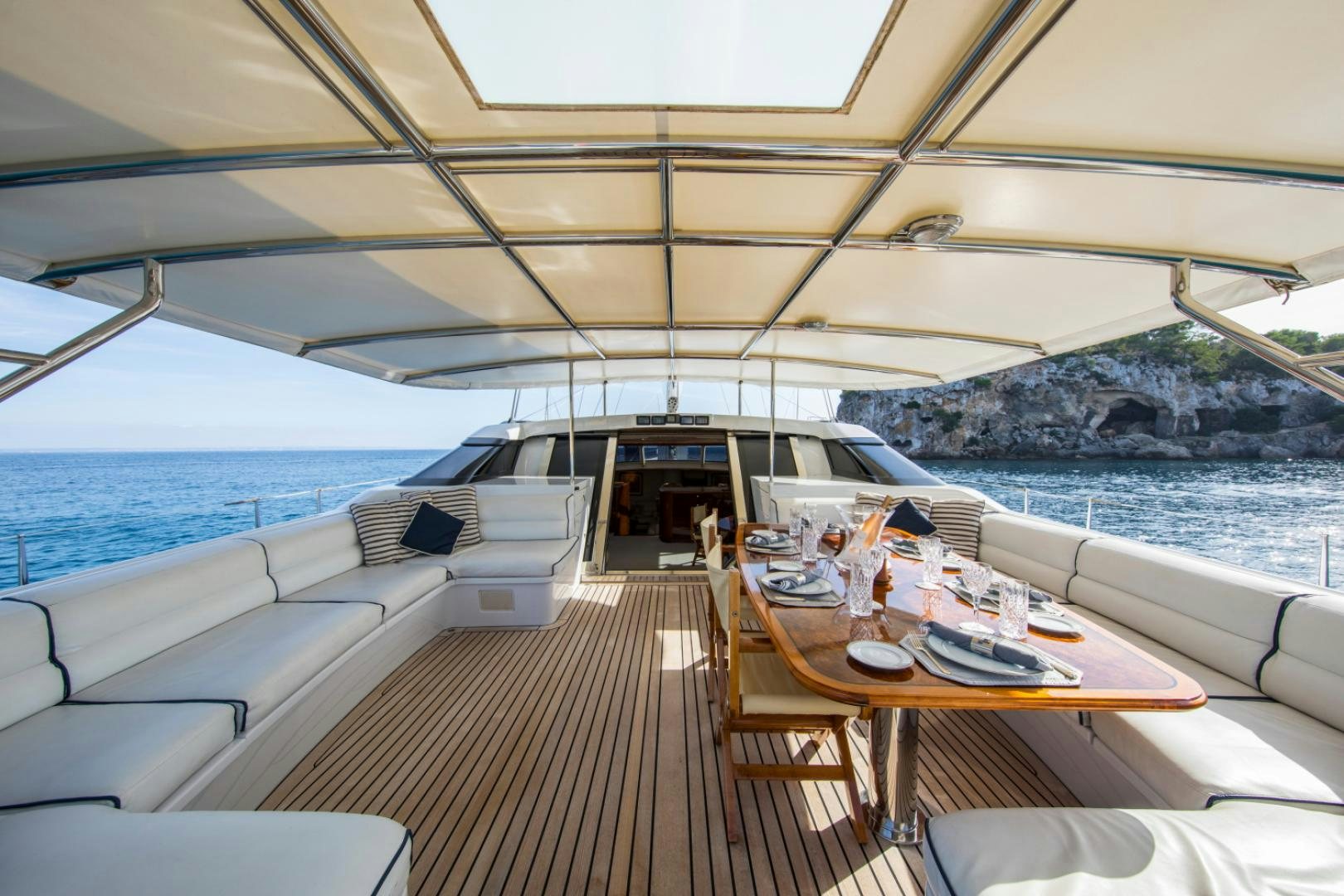 a boat on the water aboard SOVEREIGN Yacht for Sale