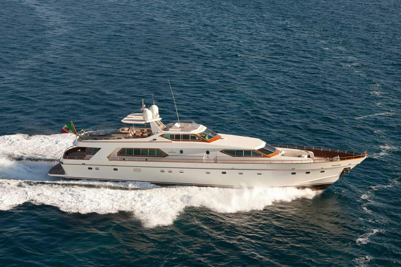 a boat on the water aboard DISCO VOLANTE Yacht for Sale