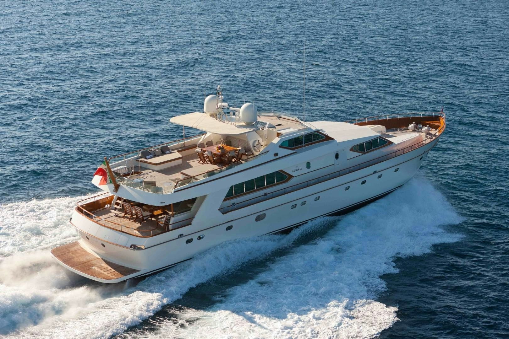 a boat on the water aboard DISCO VOLANTE Yacht for Sale