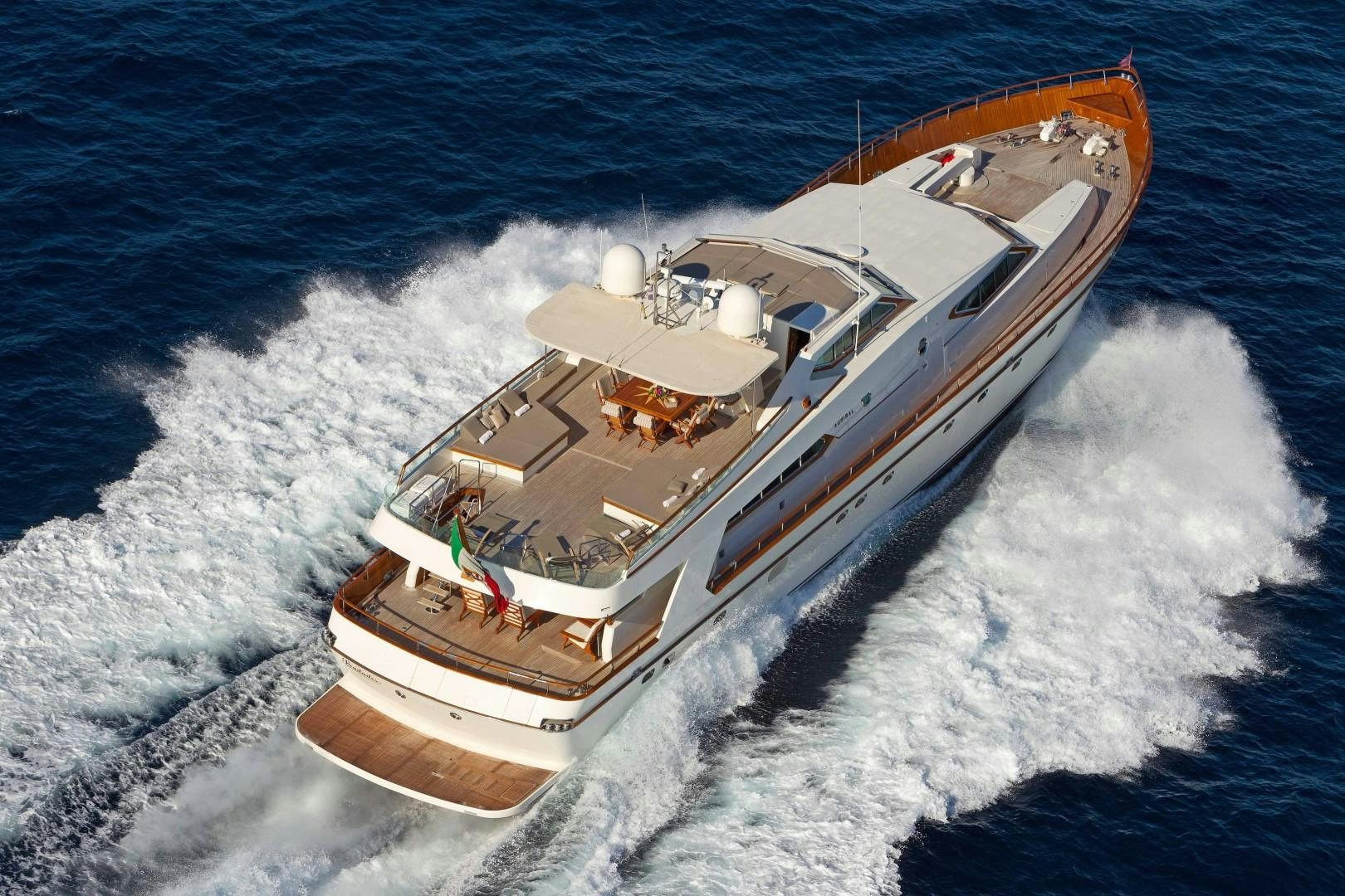 a ship on the water aboard DISCO VOLANTE Yacht for Sale