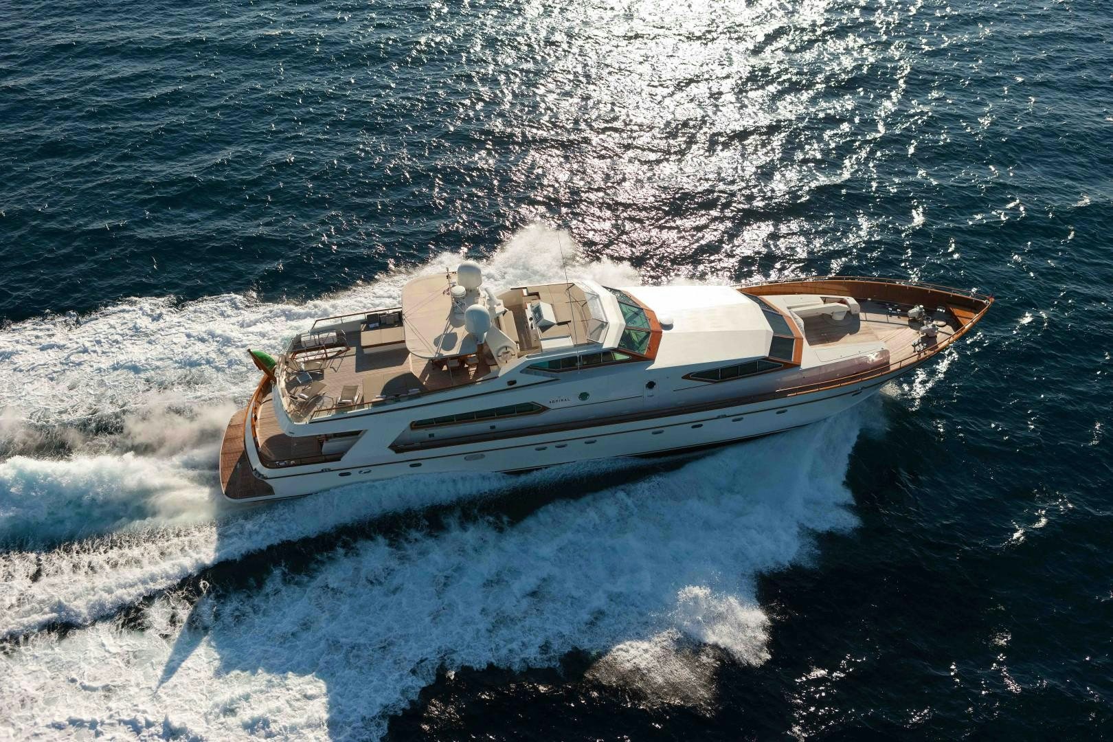 a boat on the water aboard DISCO VOLANTE Yacht for Sale