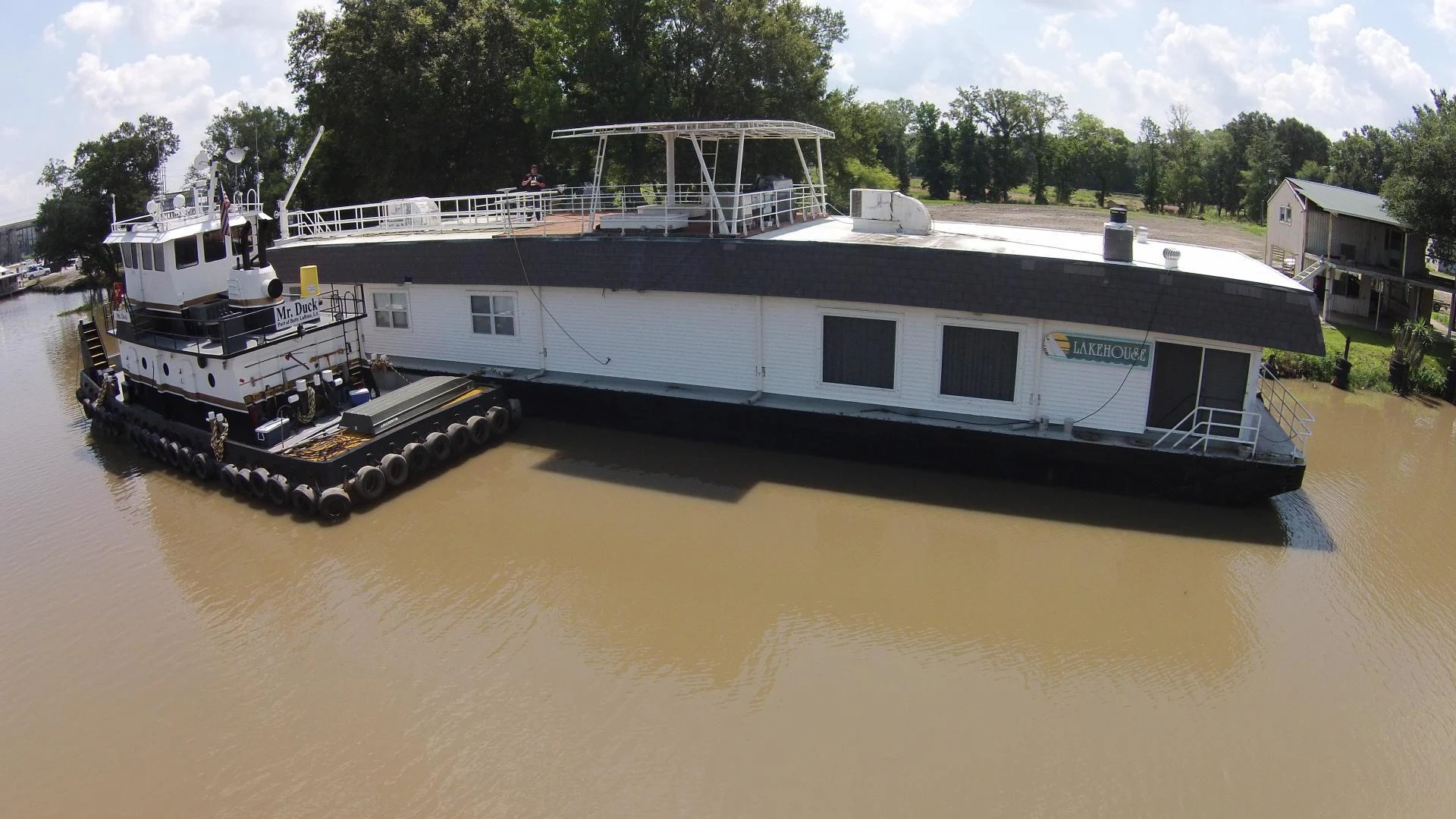 a boat on the water aboard LAKEHOUSE Yacht for Sale