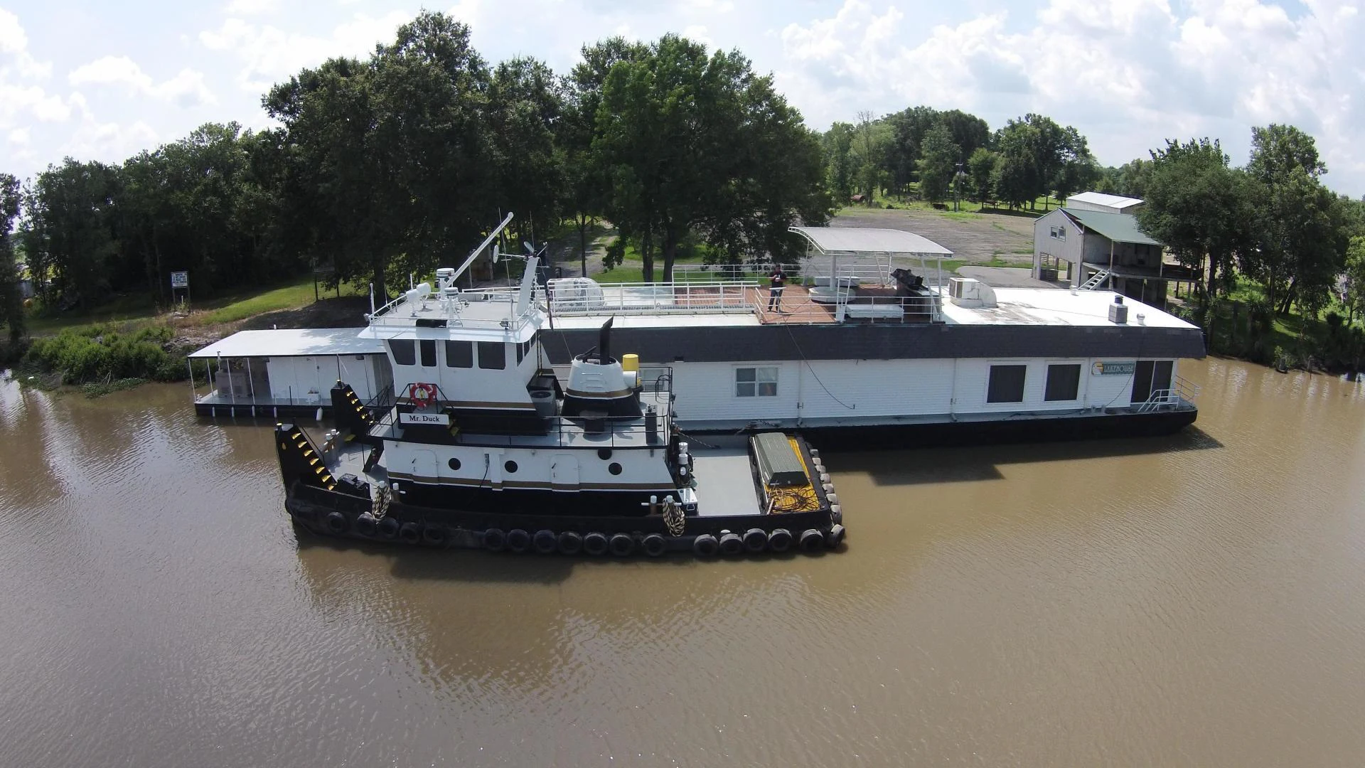 a boat on the water aboard LAKEHOUSE Yacht for Sale