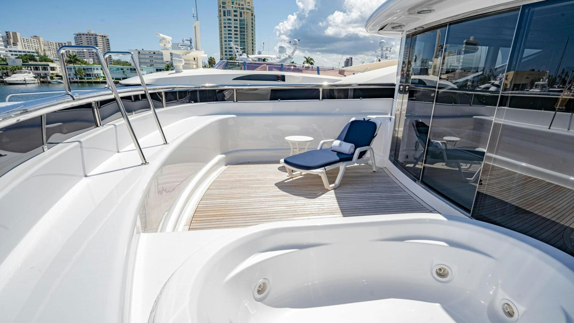 the inside of a boat aboard SHALIMAR Yacht for Sale