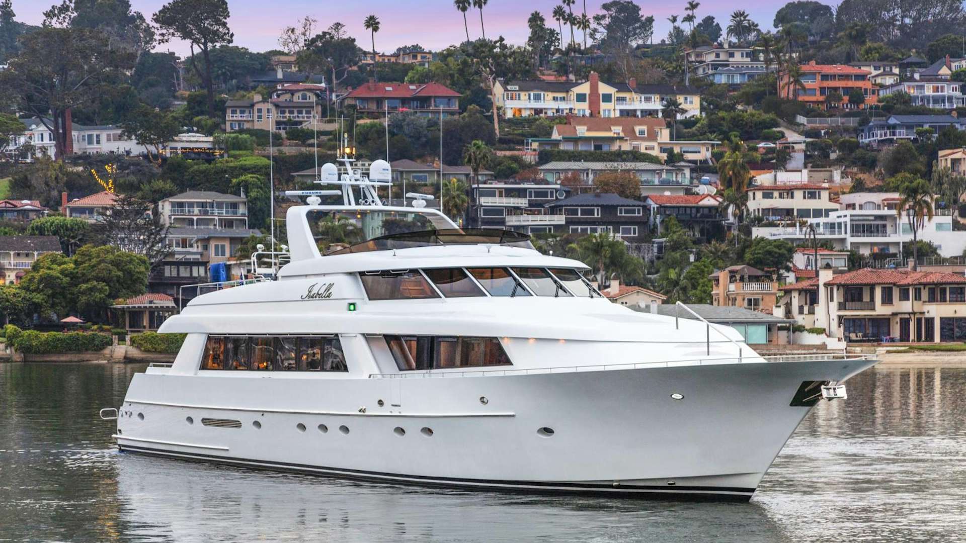 a white boat on the water aboard ISABELLA Yacht for Sale