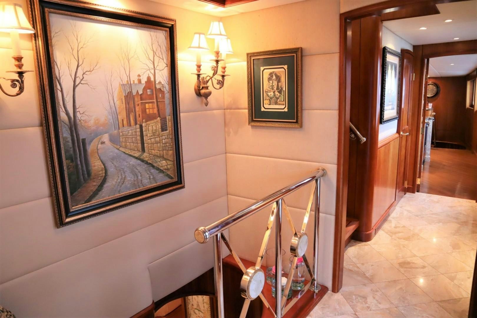 a painting on a wall aboard ELIZABETH Yacht for Sale