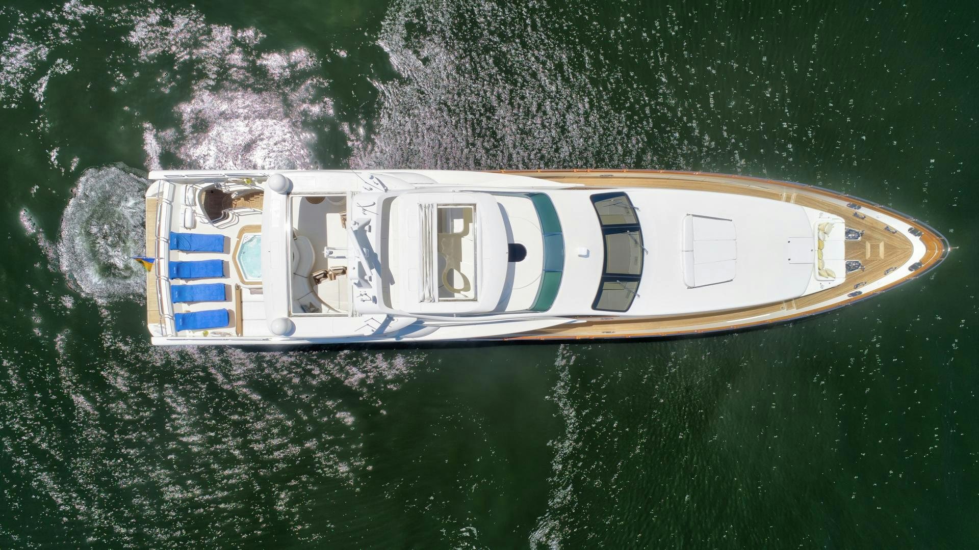 a boat in the water aboard SIN OR SWIM Yacht for Sale