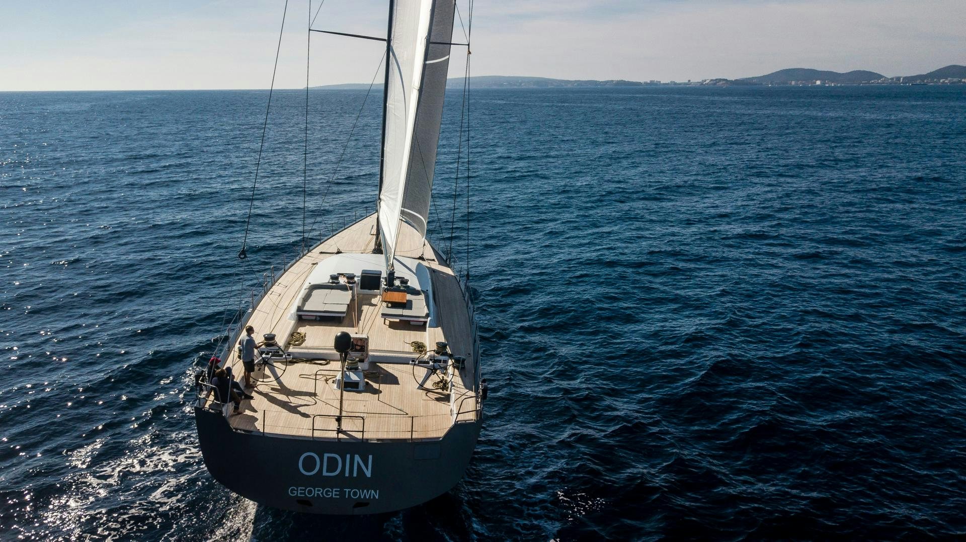 a boat in the water aboard ODIN  Yacht for Sale