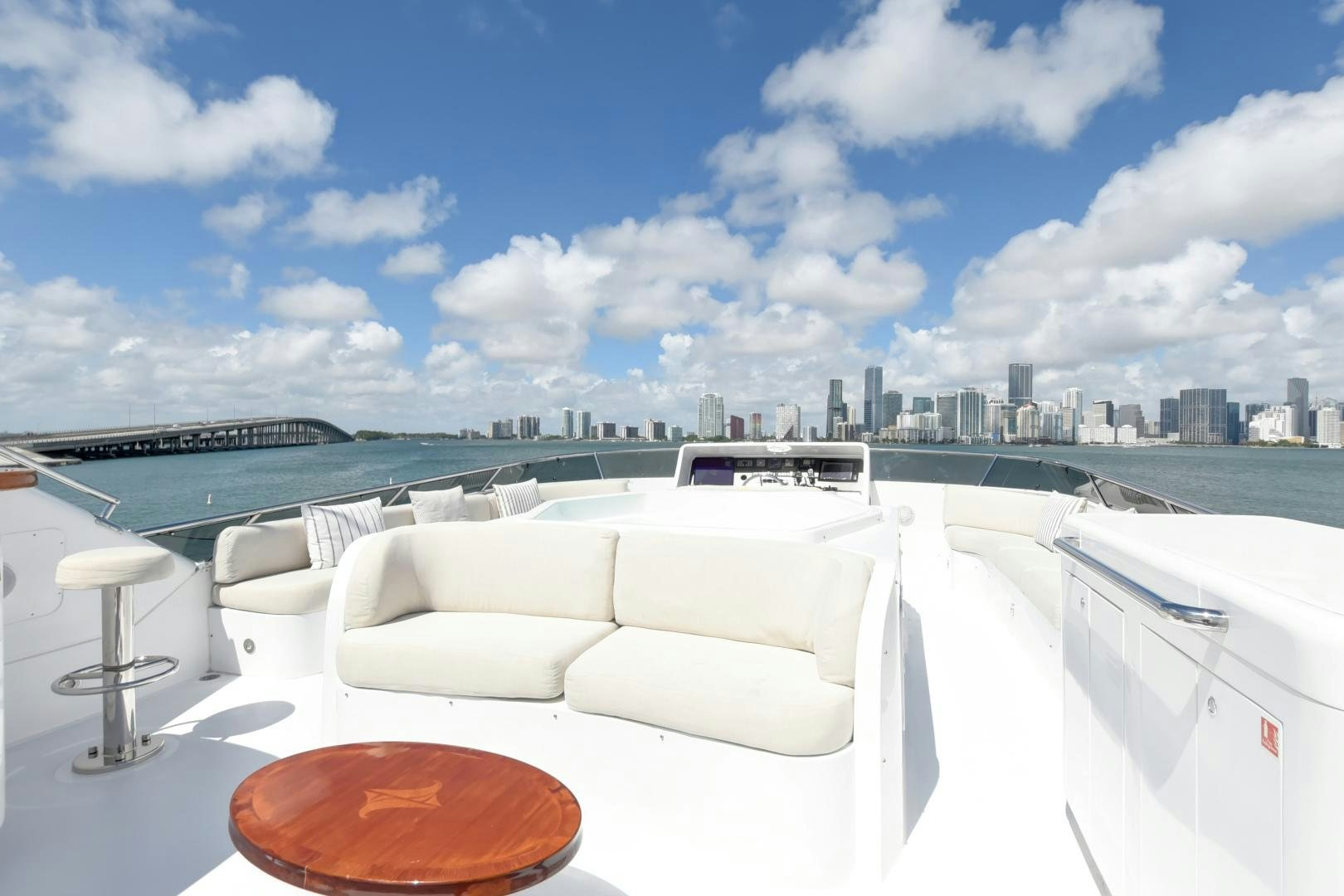 a lounge chair on a boat aboard PARADIGM Yacht for Sale
