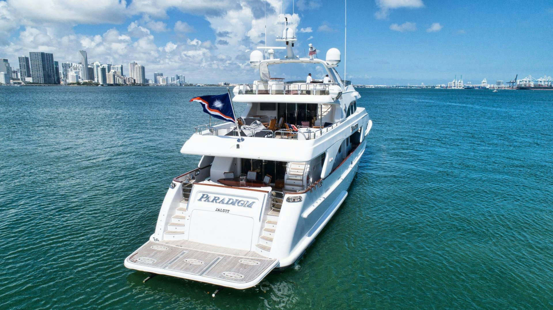 a boat in the water aboard PARADIGM Yacht for Sale