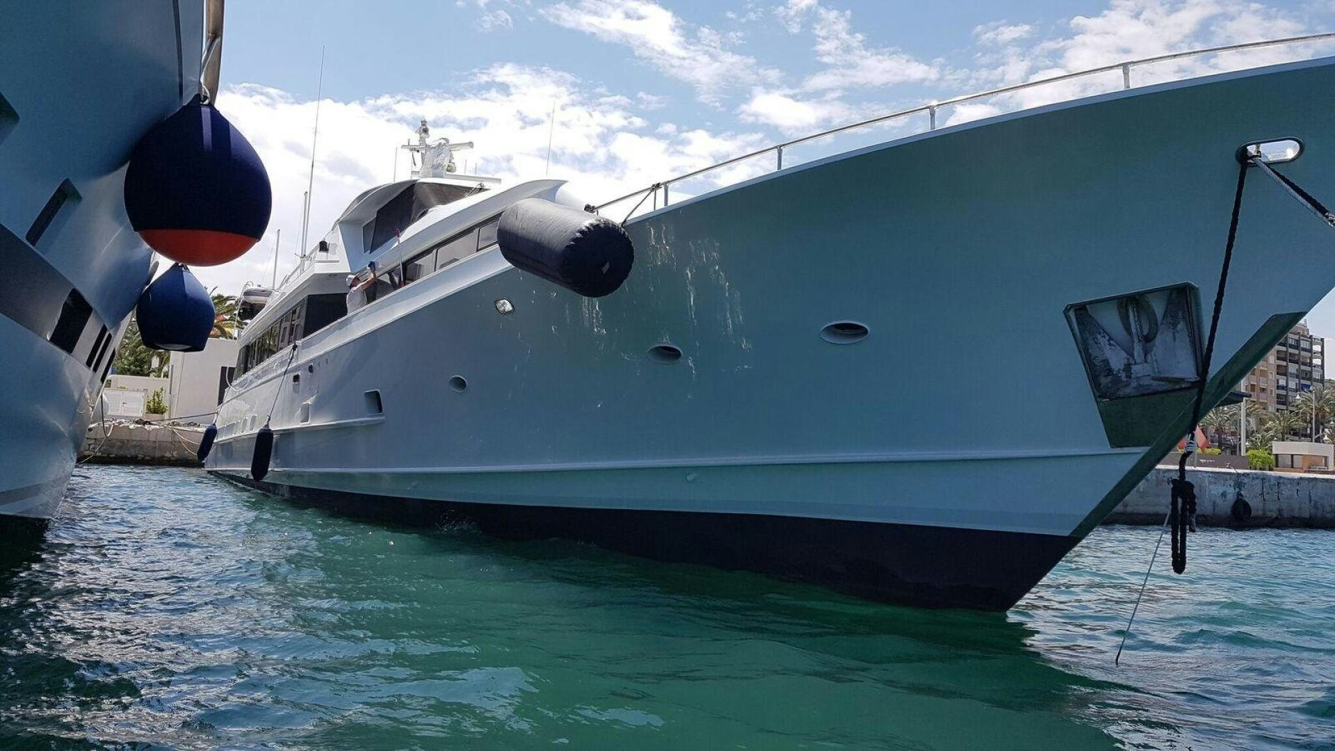 a boat in the water aboard THUNDERBALL Yacht for Sale