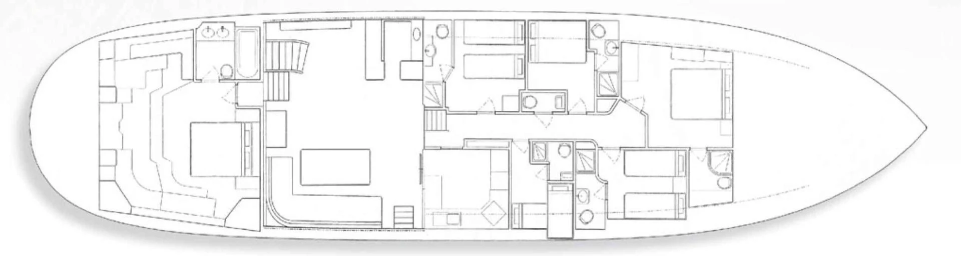diagram, engineering drawing aboard QUEEN SOUTH III Yacht for Sale