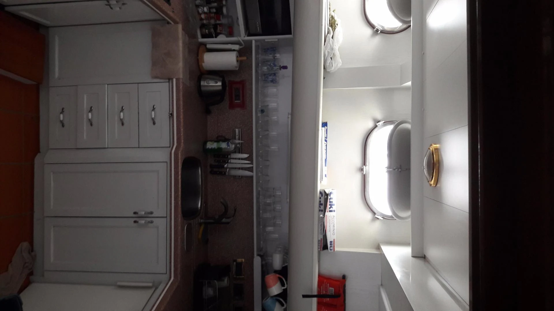 a room with a closet and a door aboard QUEEN SOUTH III Yacht for Sale