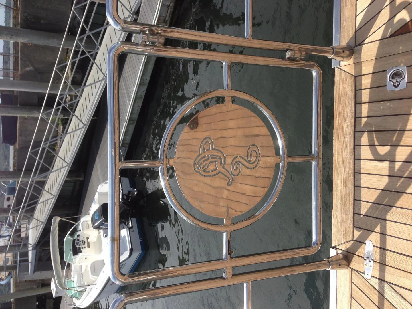 a clock on a building aboard QUEEN SOUTH III Yacht for Sale