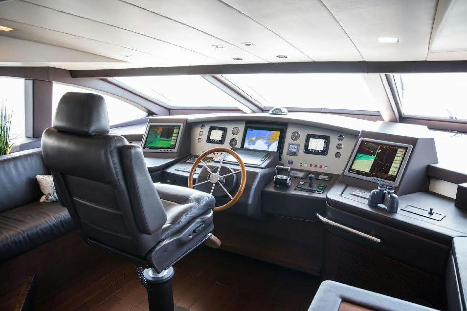 inside of a car aboard TAIL LIGHTS Yacht for Sale