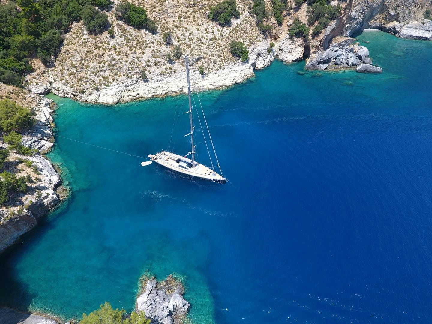 a boat on the water aboard MUSIC Yacht for Sale