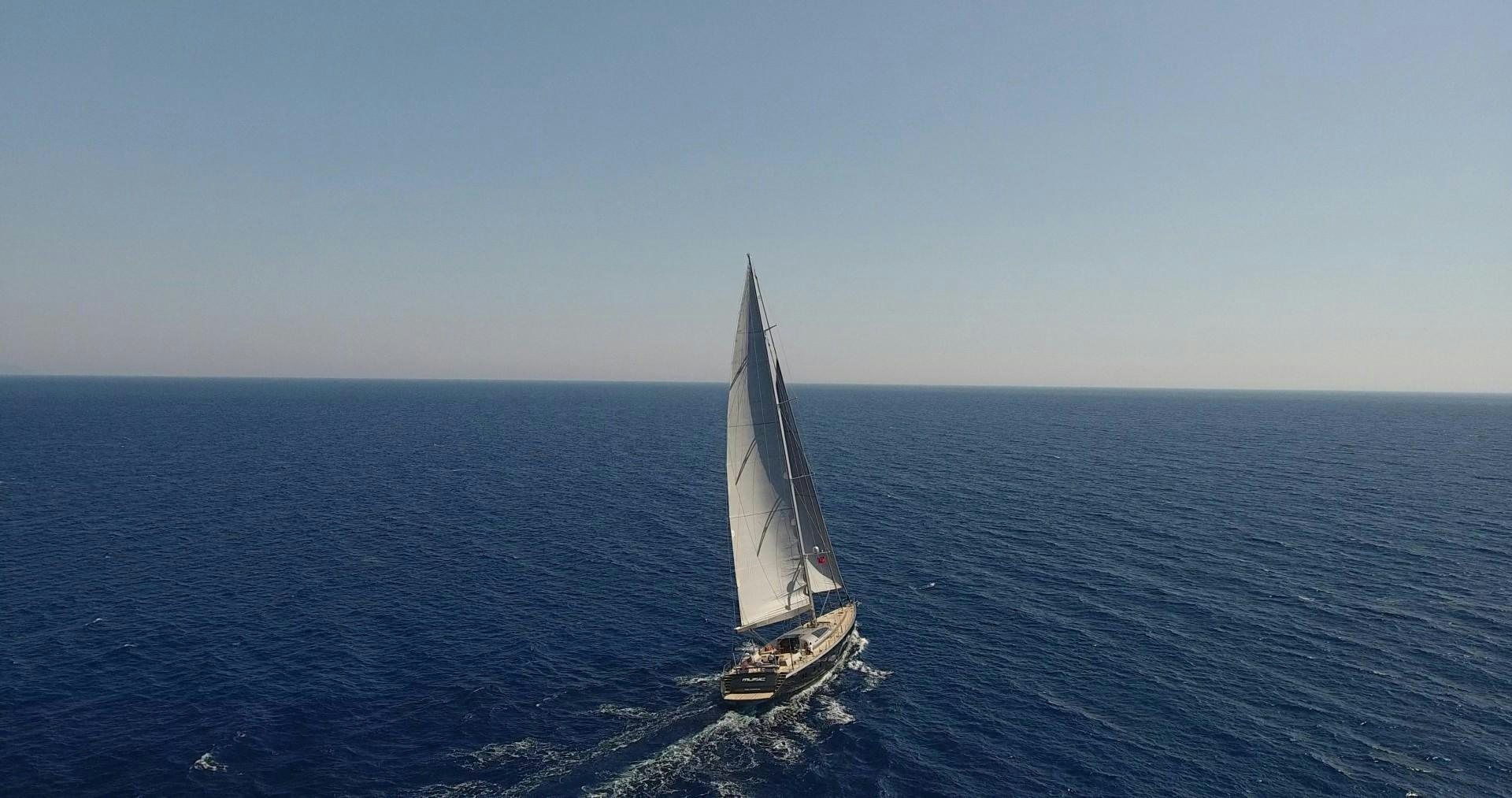 a sailboat on the water aboard MUSIC Yacht for Sale