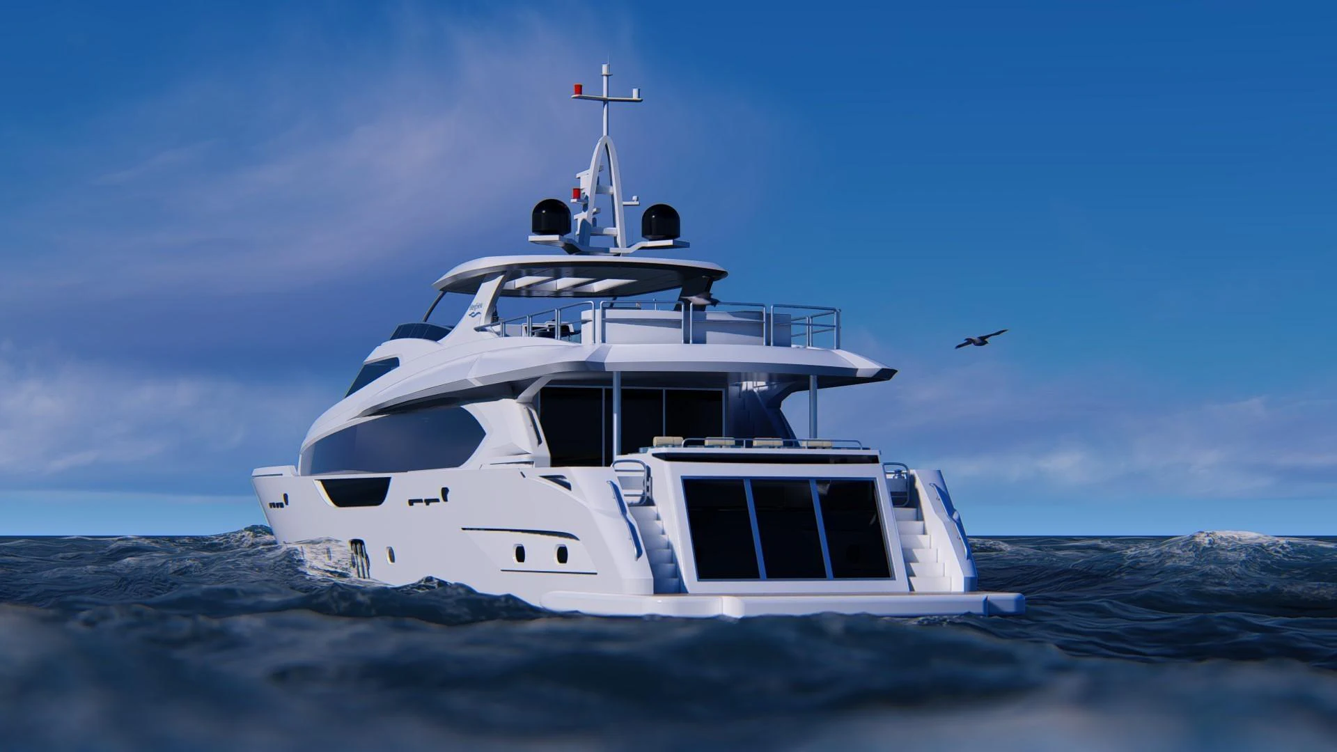 a boat on the water aboard ASTERIA 112/04 Yacht for Sale
