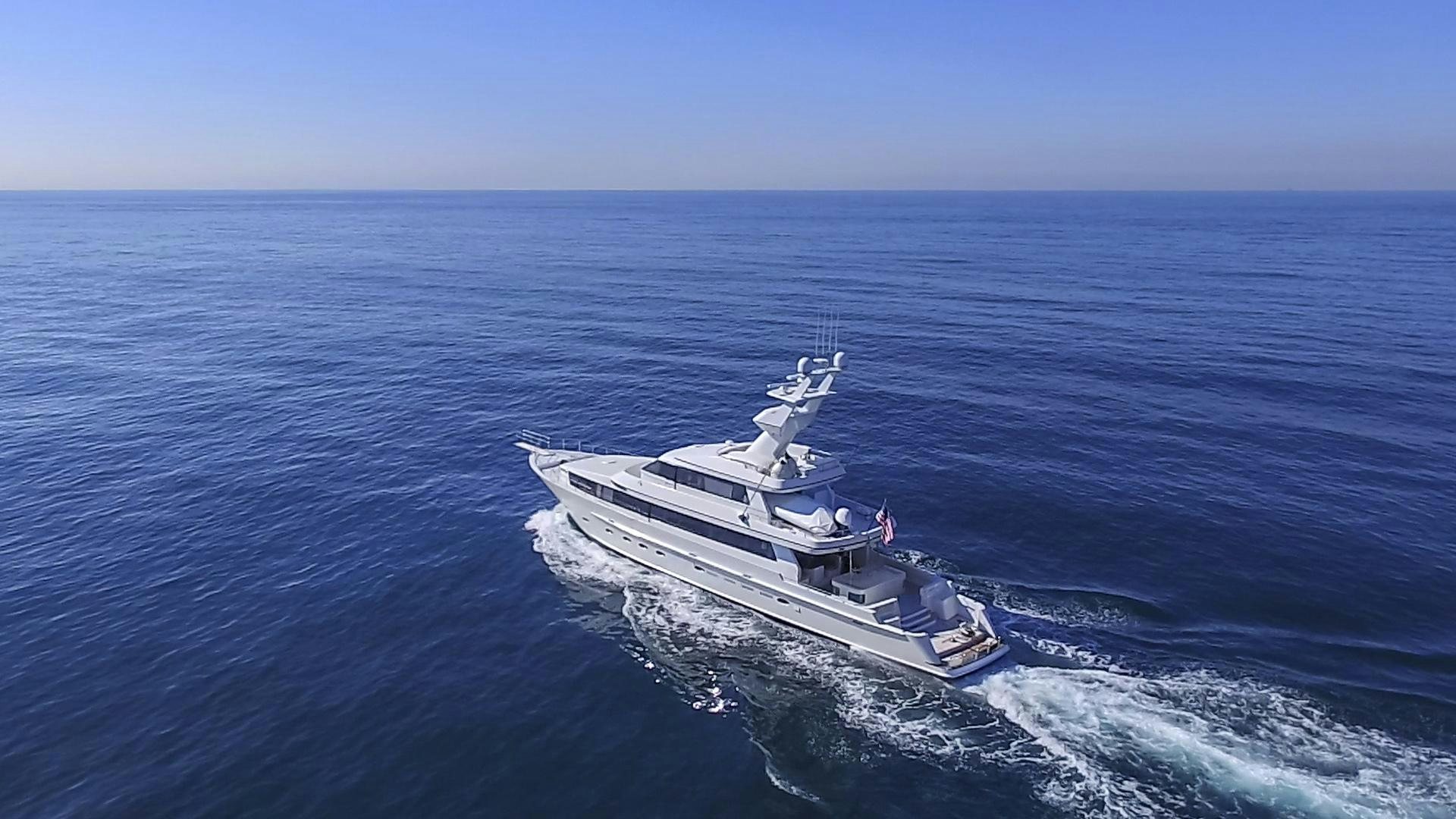 a boat in the water aboard AQUILA Yacht for Sale
