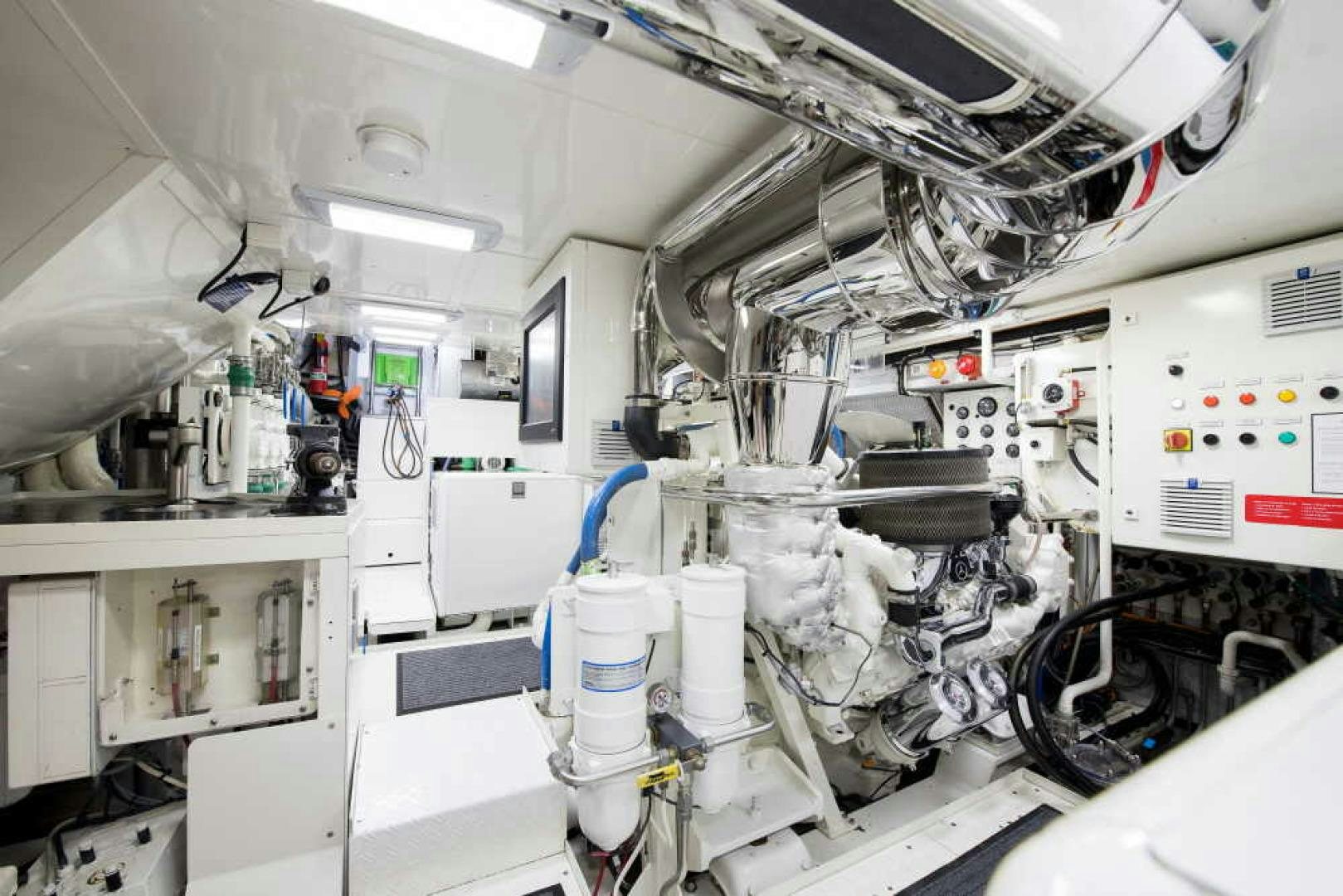 a room with machinery aboard BLUE TOO Yacht for Sale