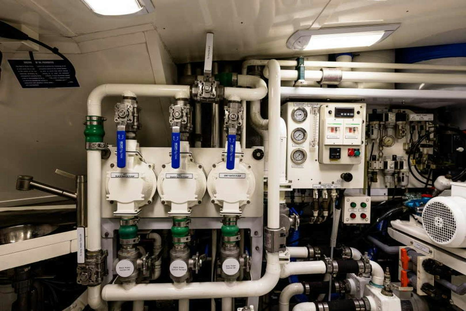 a close-up of a machine aboard BLUE TOO Yacht for Sale