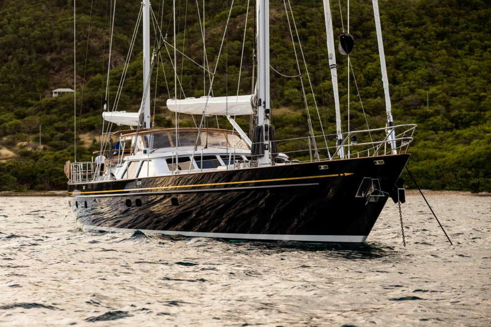 a boat on the beach aboard BLUE TOO Yacht for Sale