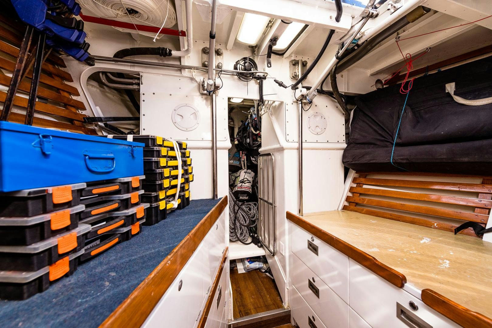 a room with several equipment aboard BLUE TOO Yacht for Sale