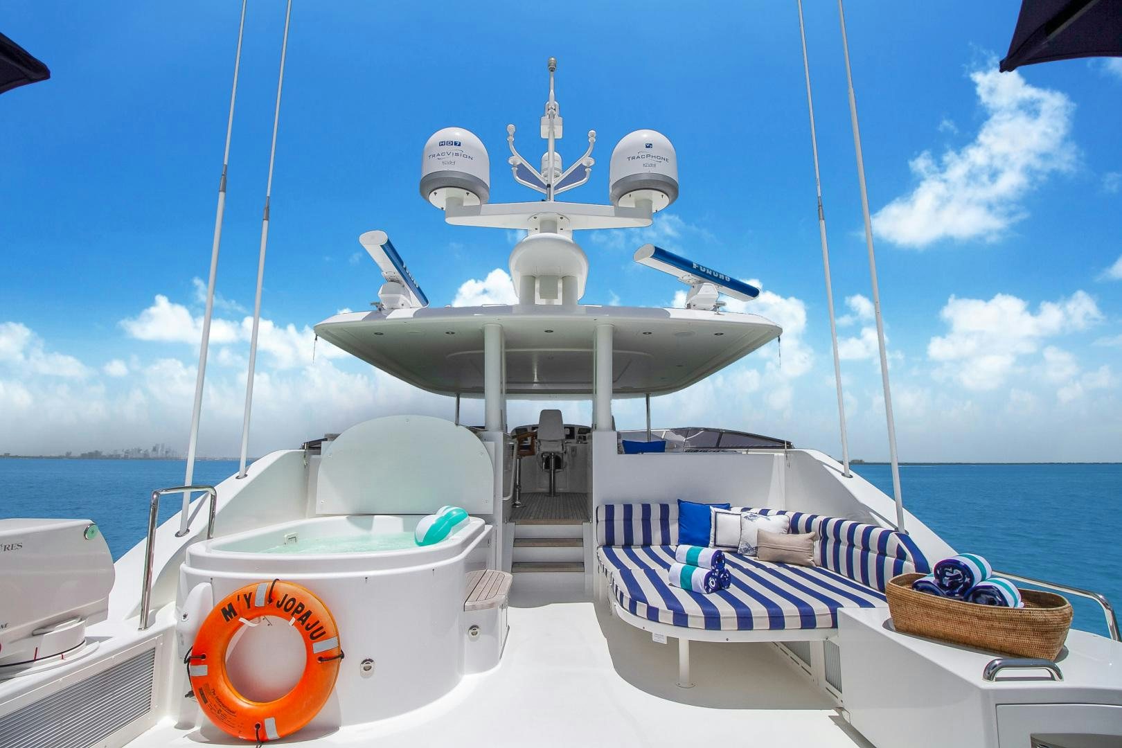 a boat on the water aboard NAUTI N' Yacht for Sale