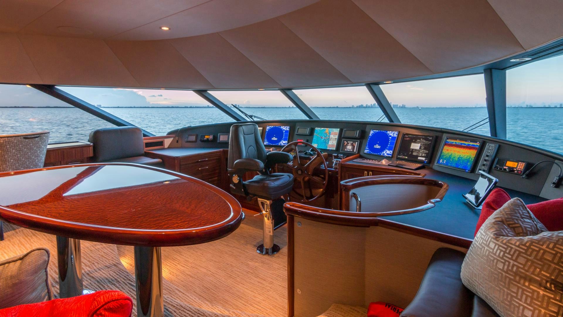 inside of a boat aboard NAUTI N' Yacht for Sale