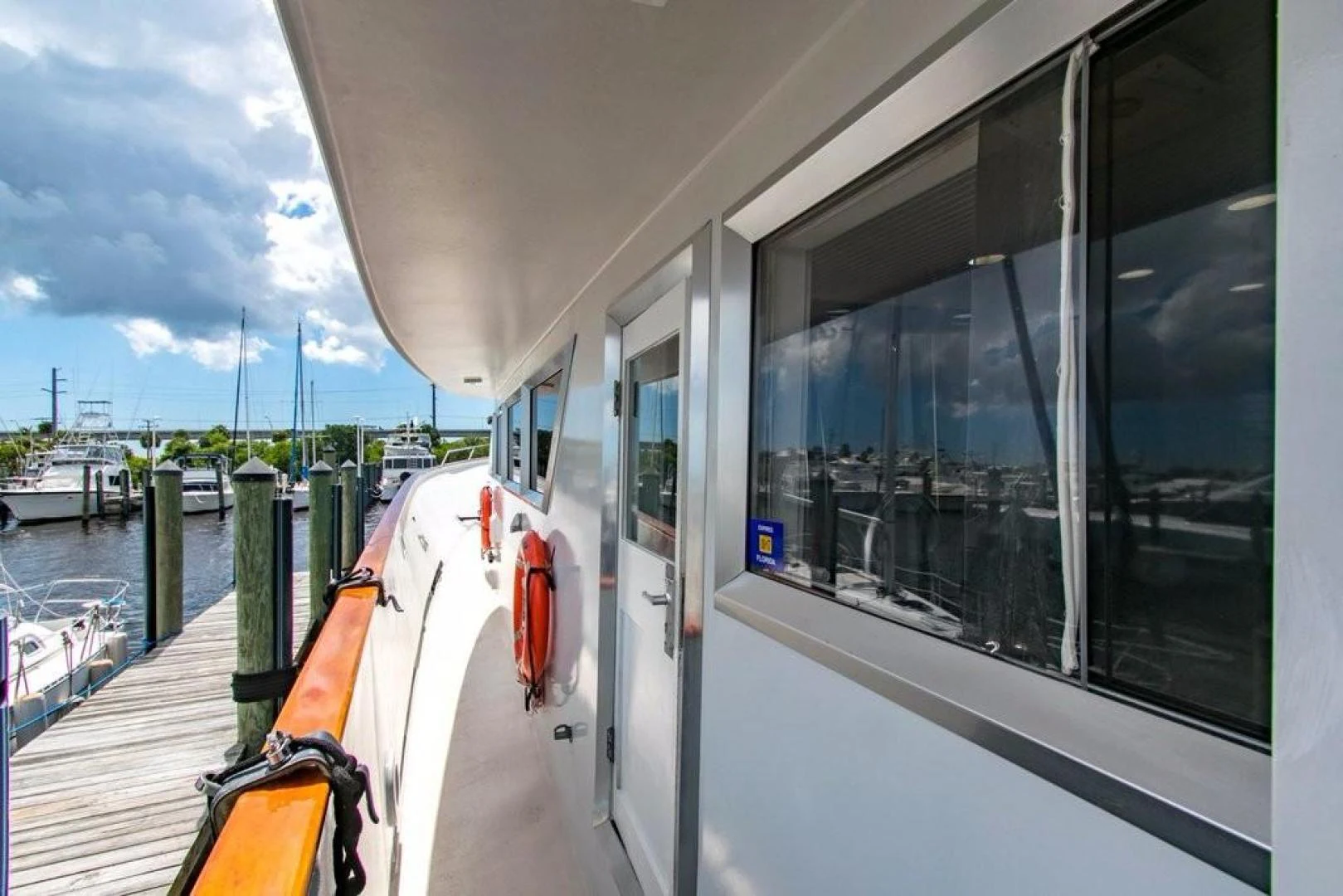 a train on the railway tracks aboard TIMELESS Yacht for Sale
