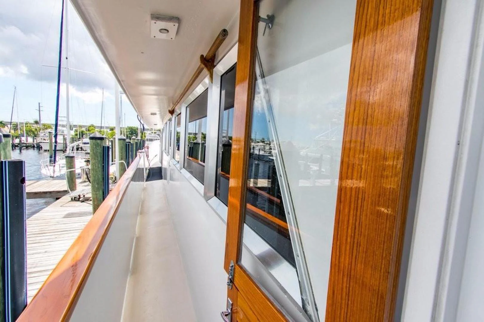a train on the railway tracks aboard TIMELESS Yacht for Sale