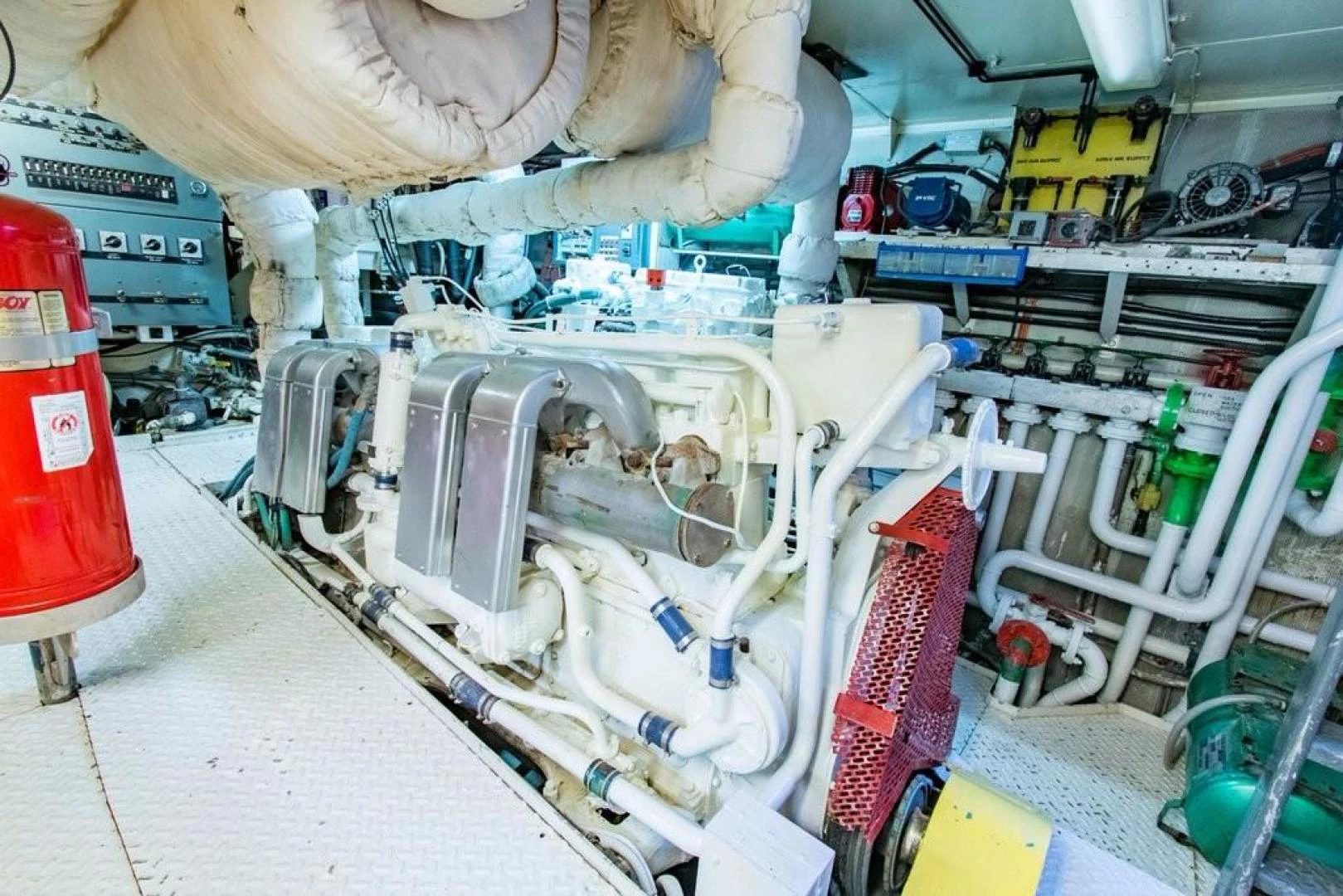 a large white machine with a large white object on the top aboard TIMELESS Yacht for Sale