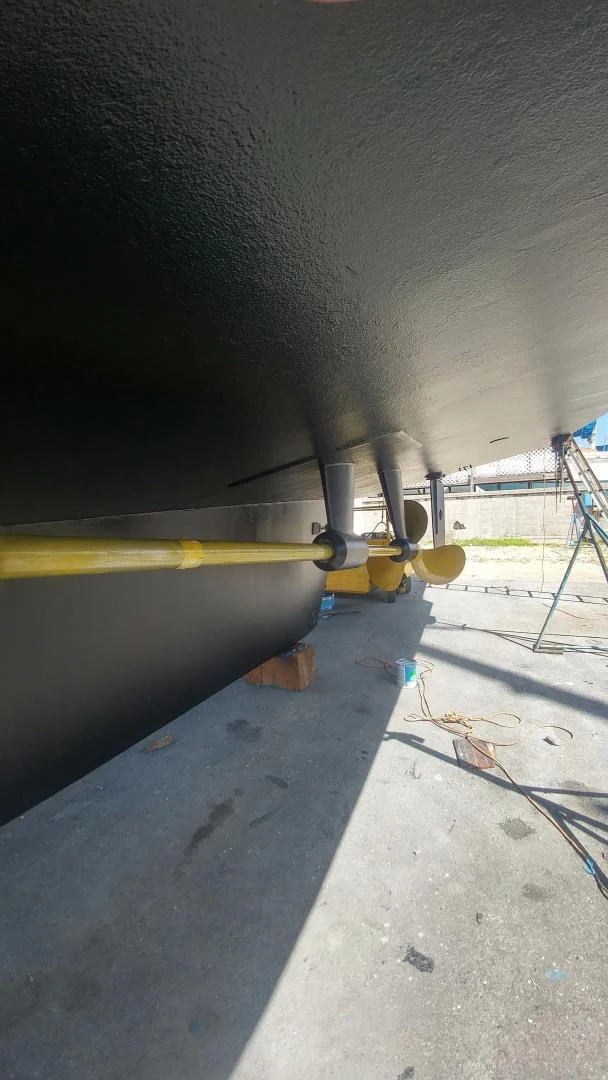 a yellow and black pipe aboard TIMELESS Yacht for Sale