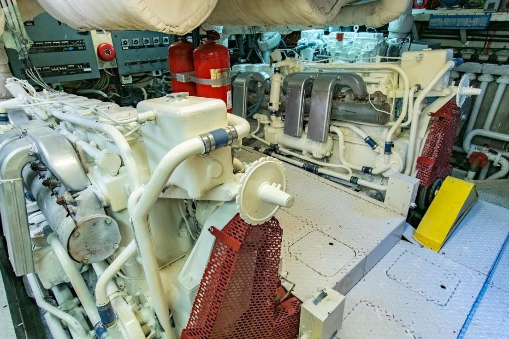 a machine with a red label aboard TIMELESS Yacht for Sale