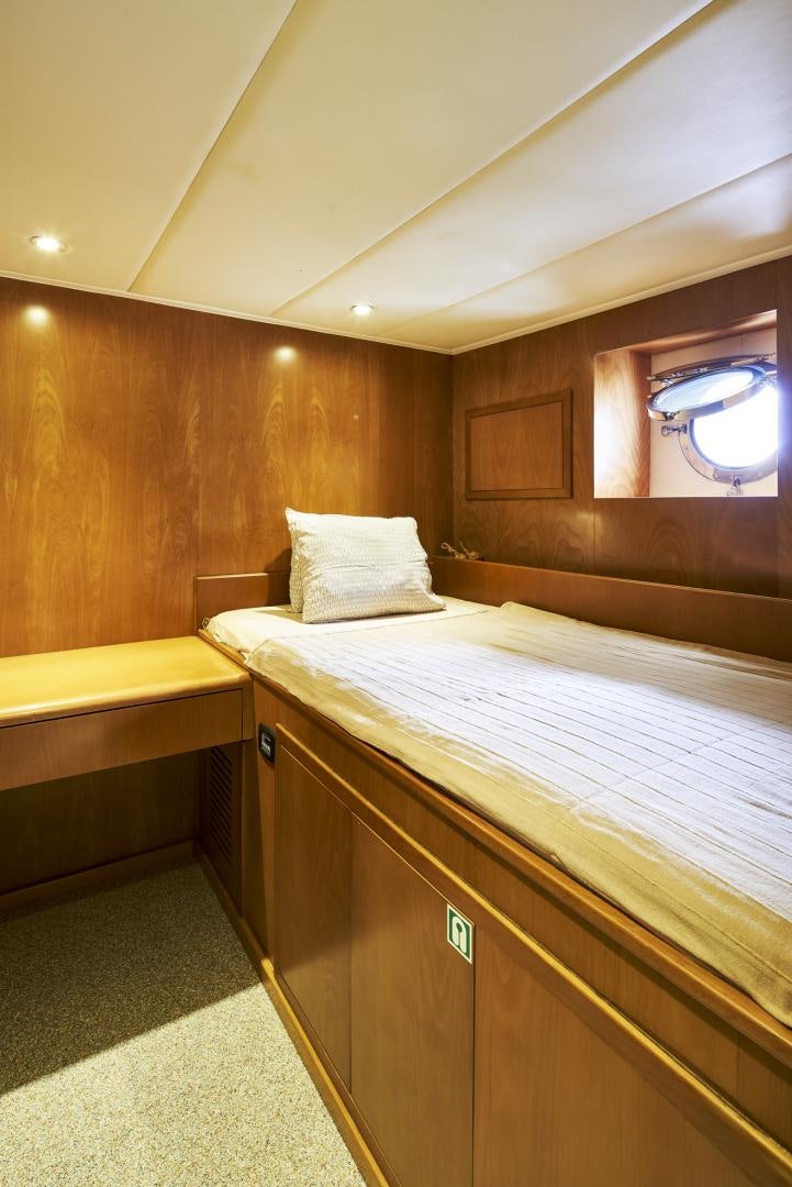 a room with a couple of beds aboard OLDE SALT Yacht for Sale