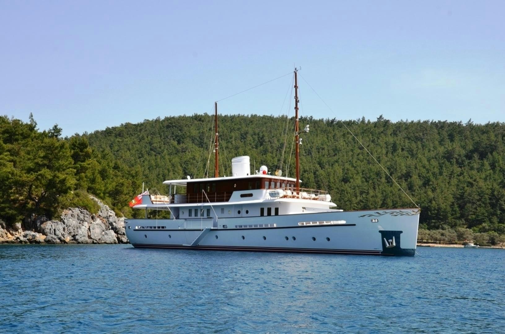 a boat on the water aboard OLDE SALT Yacht for Sale