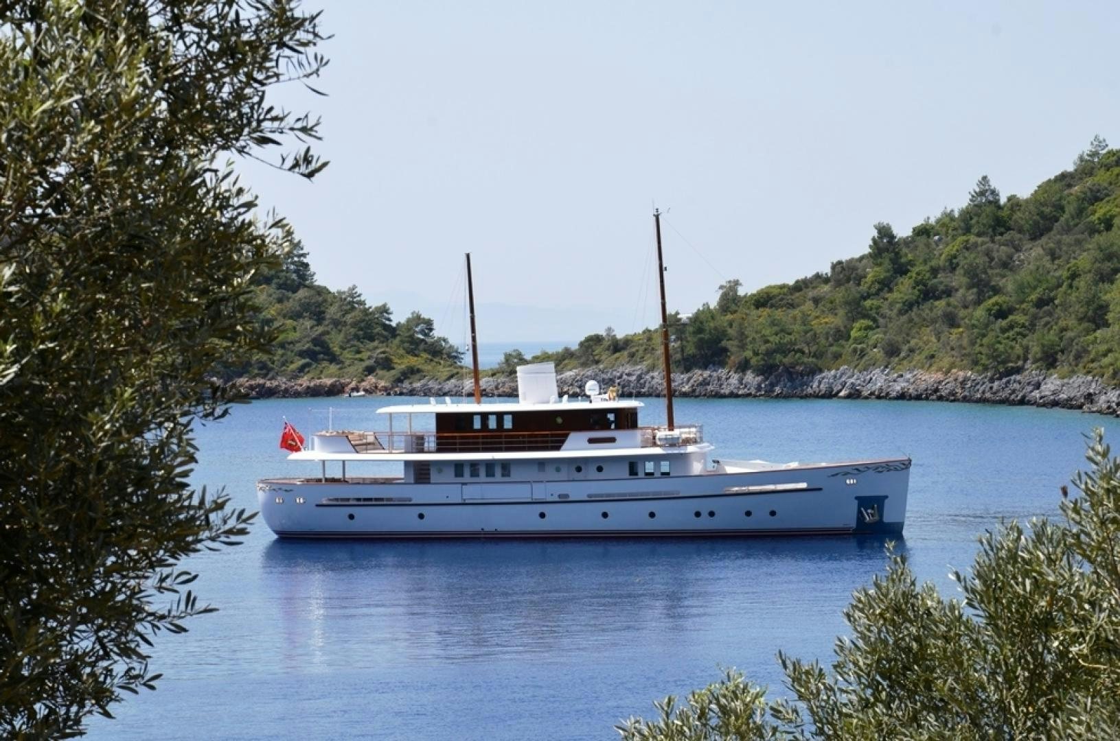a boat on the water aboard OLDE SALT Yacht for Sale