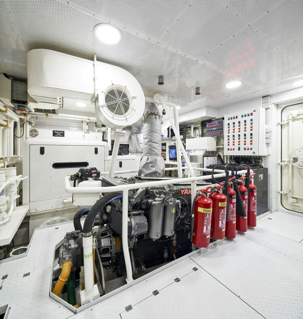 a machine in a factory aboard OLDE SALT Yacht for Sale