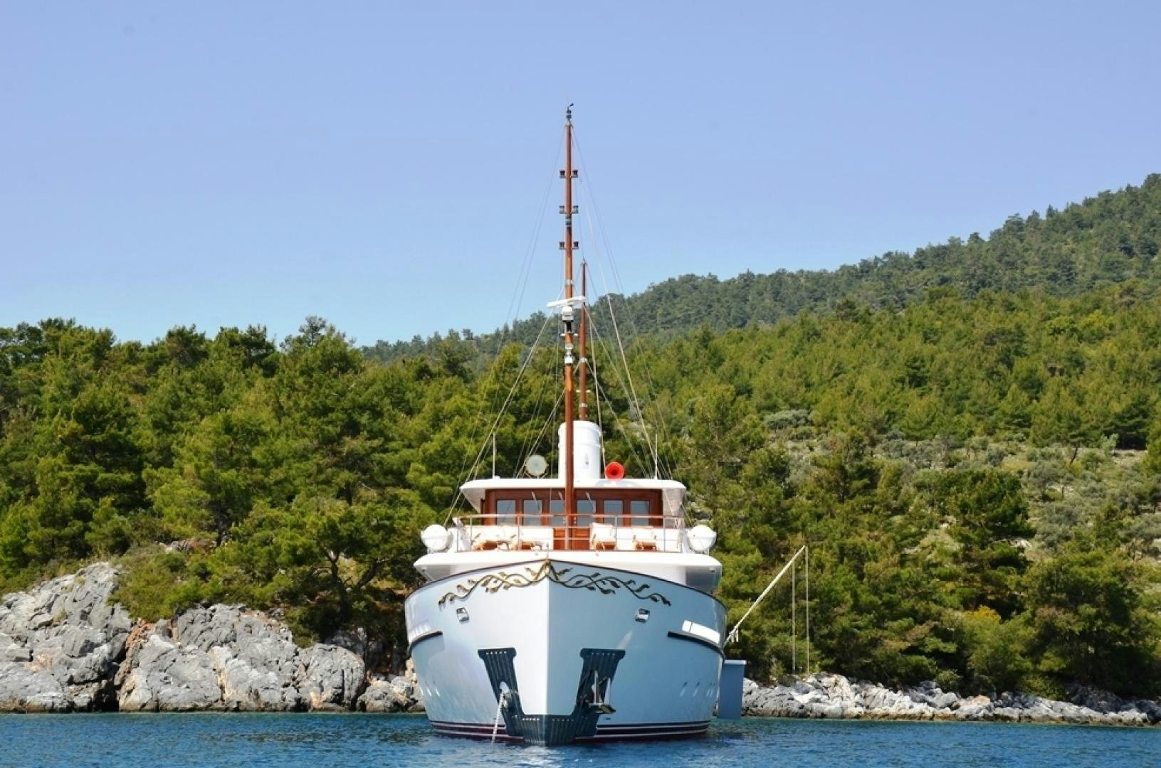 a boat on the water aboard OLDE SALT Yacht for Sale