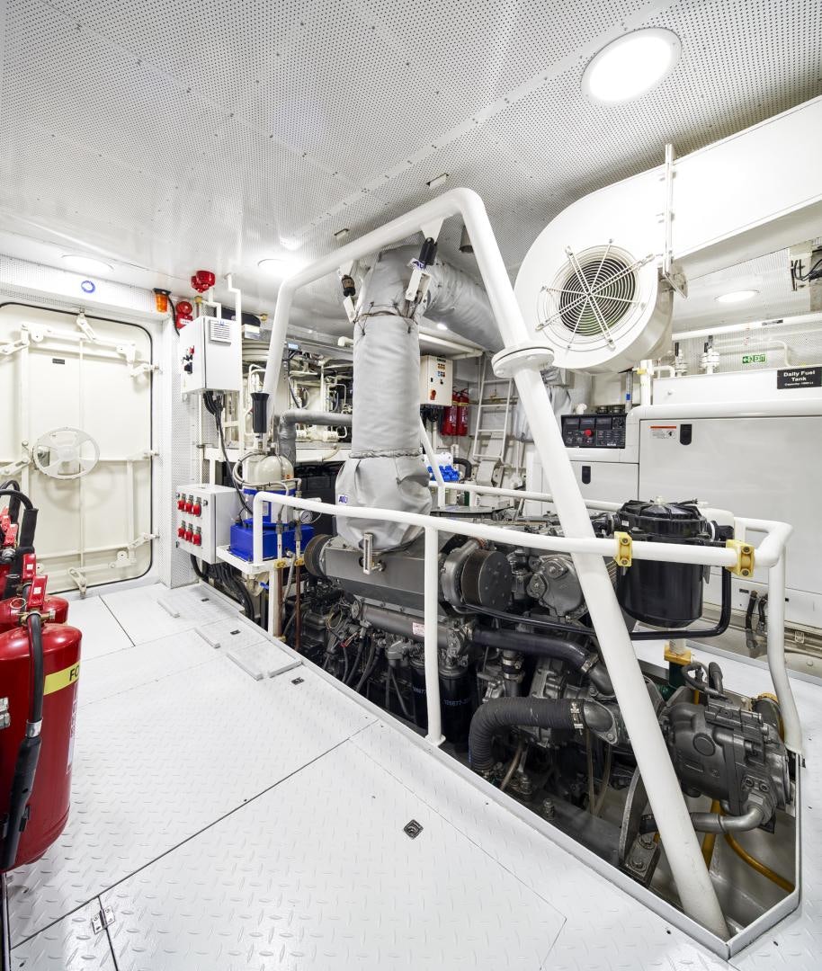 a room with machinery aboard OLDE SALT Yacht for Sale