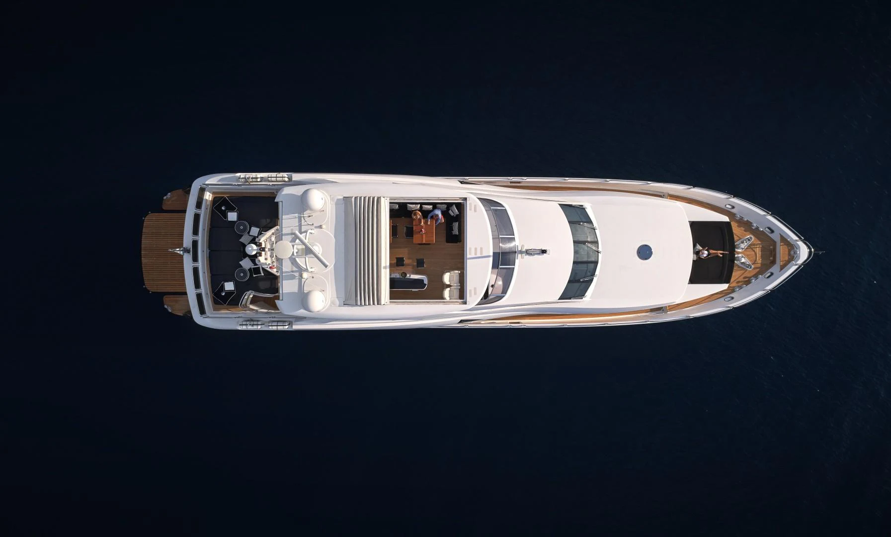 a silver and gold metal object aboard BLACK AND WHITE Yacht for Sale