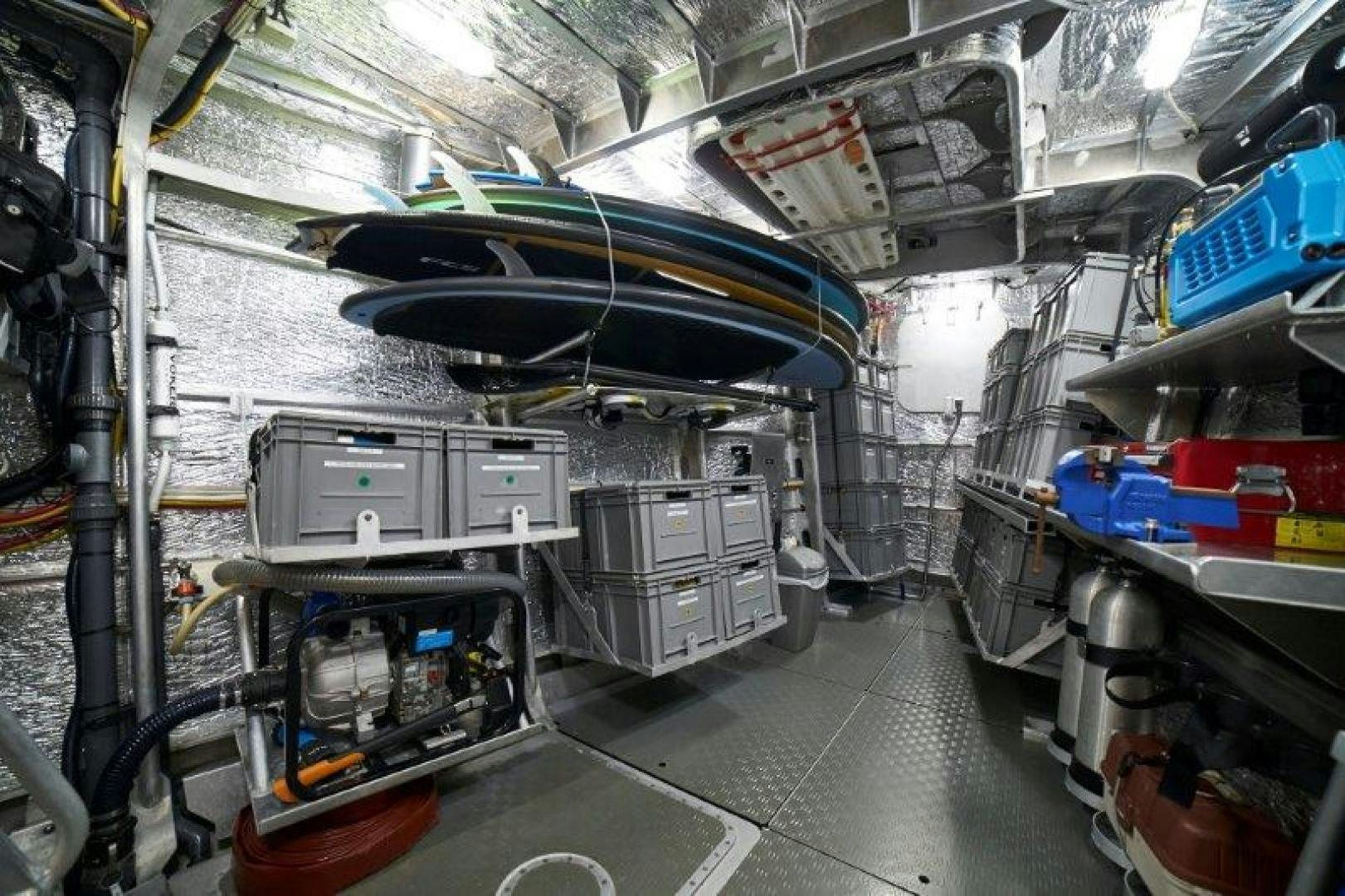 a large room with machinery aboard ICEBERG Yacht for Sale